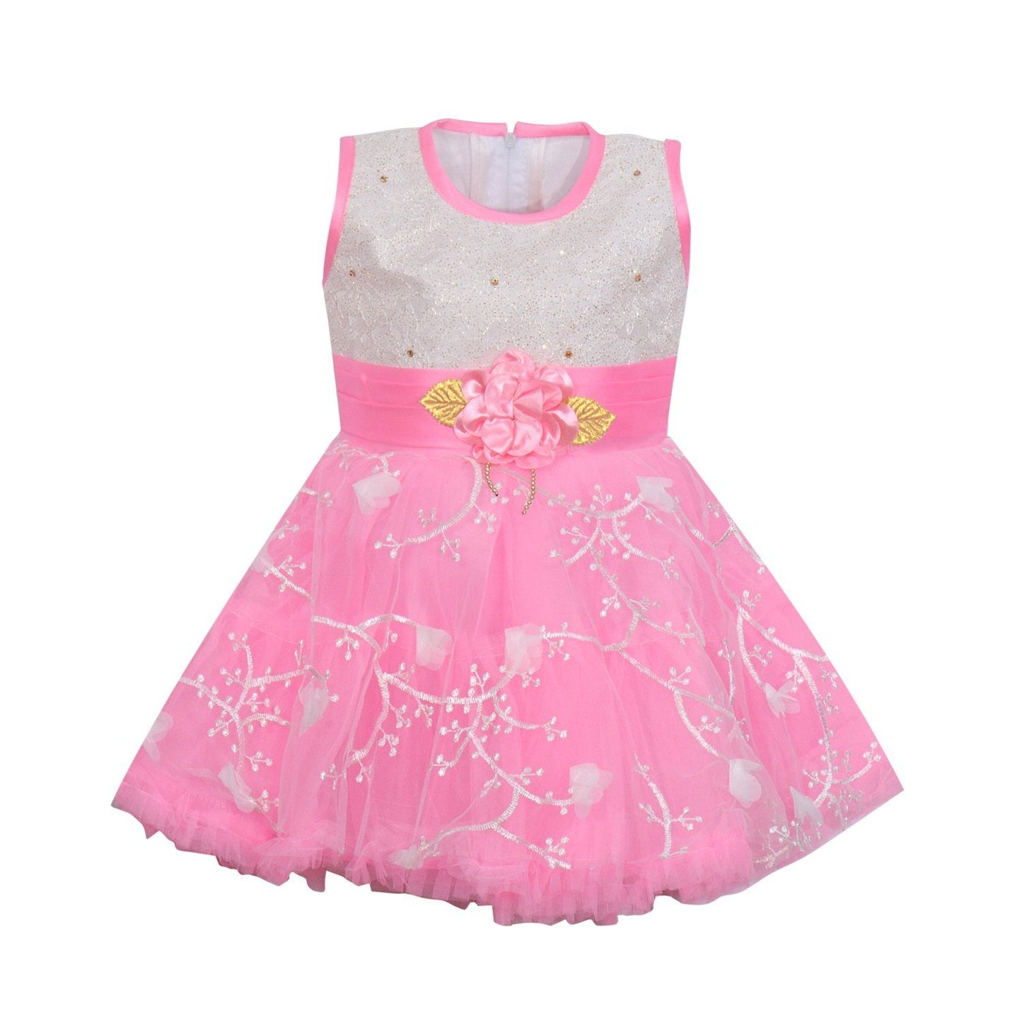 Baby Girls Party Wear Frock Dress fe2172bpnk - Wish Karo Dresses