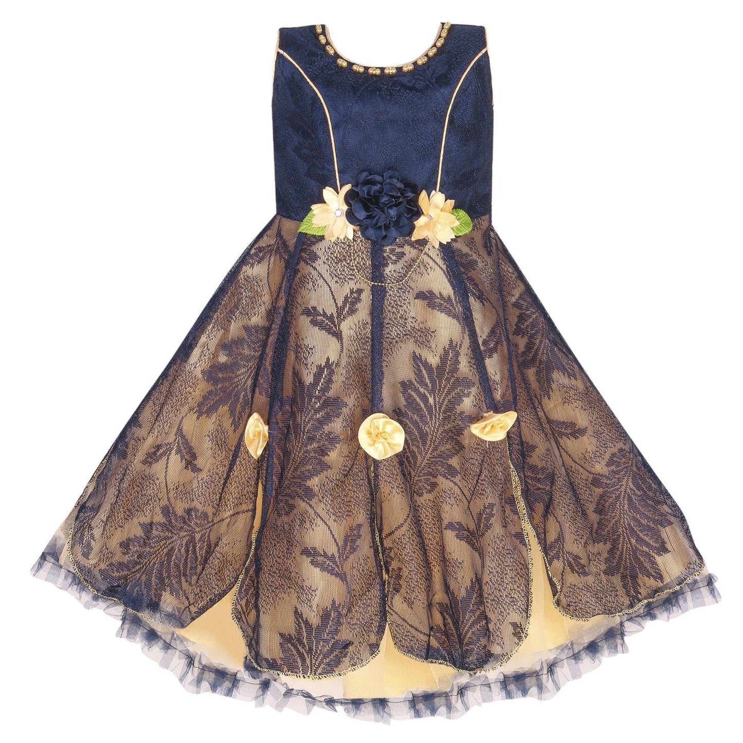 Girls Long Frock LF119nb - Wish Karo Dresses