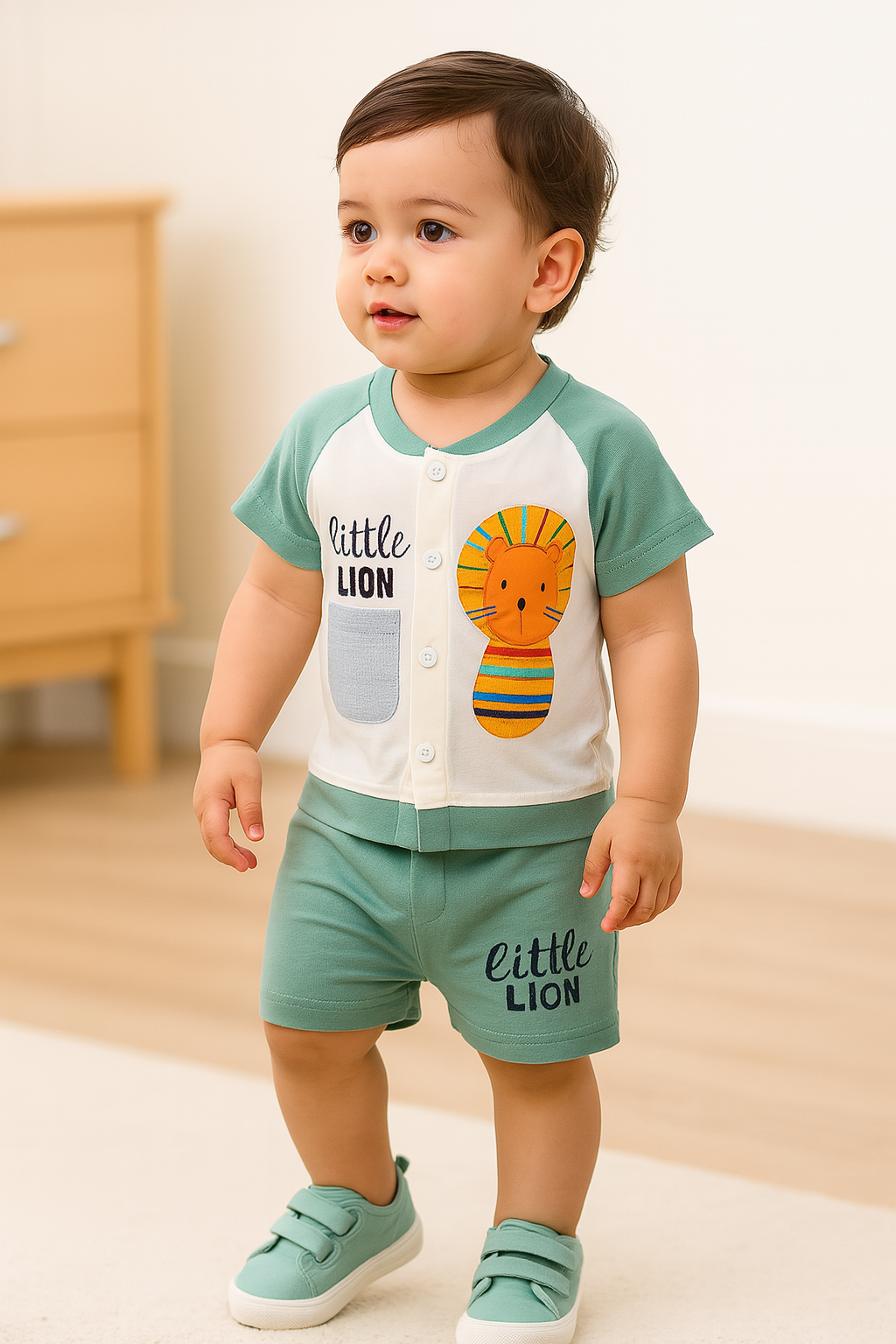 Jivzo Unisex Clothing Sets for Boys & Baby Girls-(bt23grn)