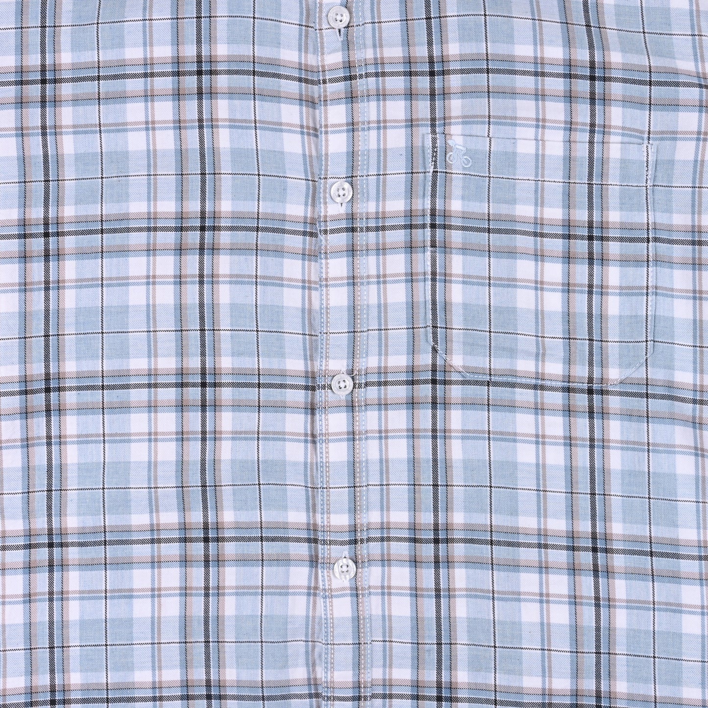 Men’s Cotton Blend Checkered Shirt with Long Sleeves