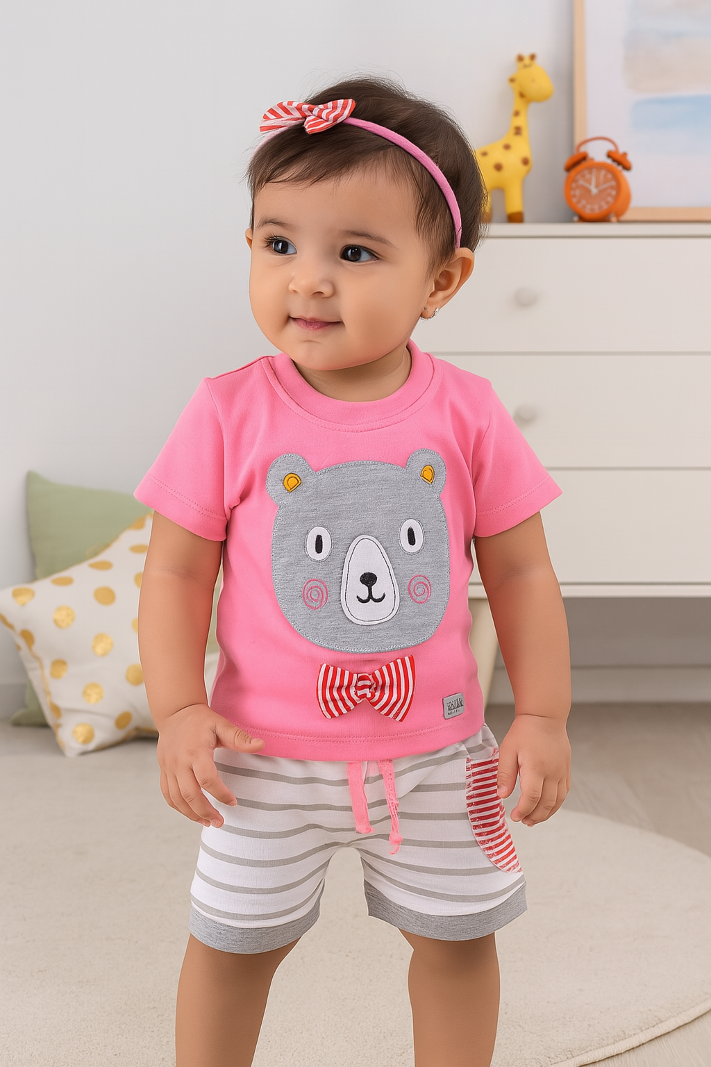 Jivzo Unisex Clothing Sets for Boys & Baby Girls-(bt21pnk)