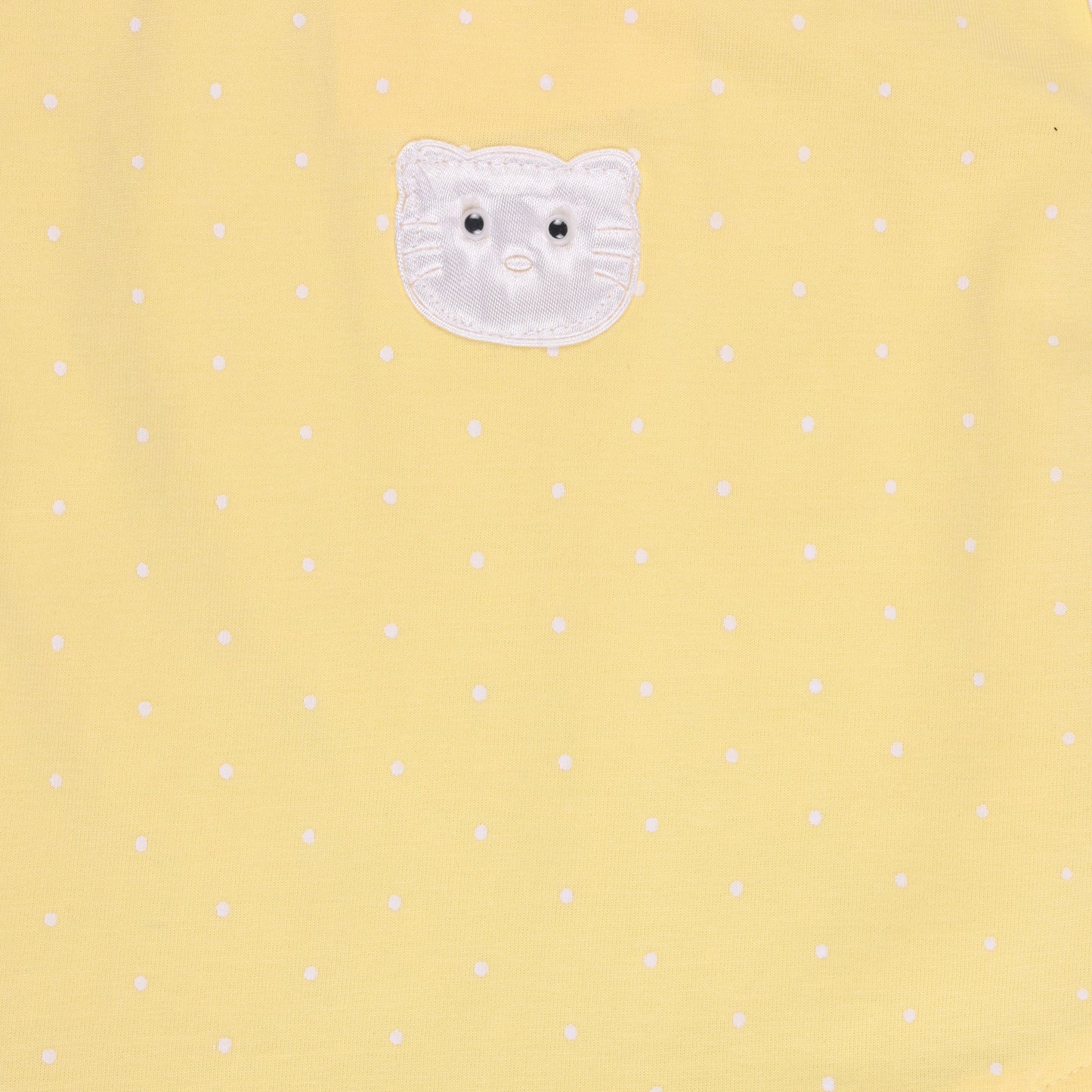 Baby Girls Polka Print Fit and Flare Frock Dress With Brief