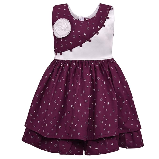 Girls Embroidered Bow Cotton Summer Dress