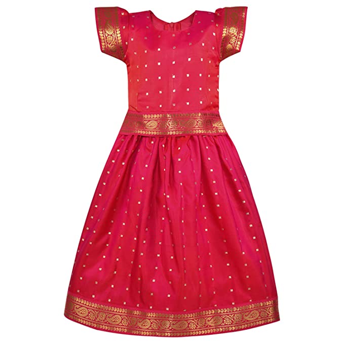 Girls Woven Design Pleated Skirt Set