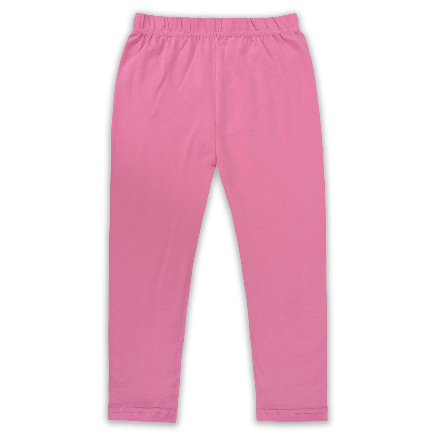 Kids Solid Cotton Leggings – Pink | Soft & Stretchable Everyday Wear
