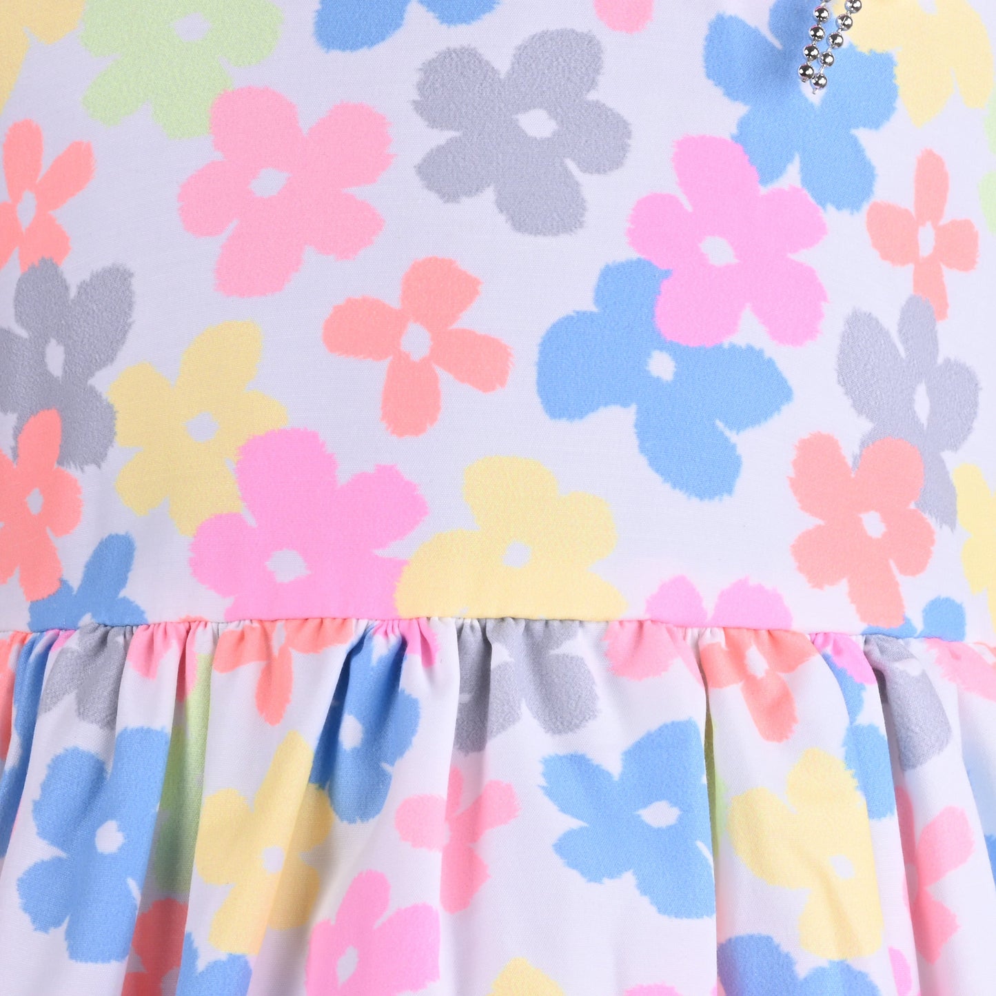 Girls Pastel Floral Print Summer Dress
