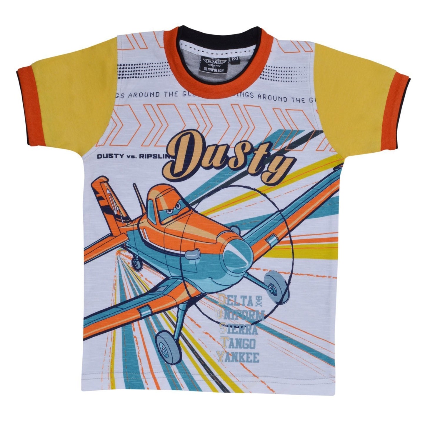 Boys Dusty Tshirt Yellow - Wish Karo Dresses