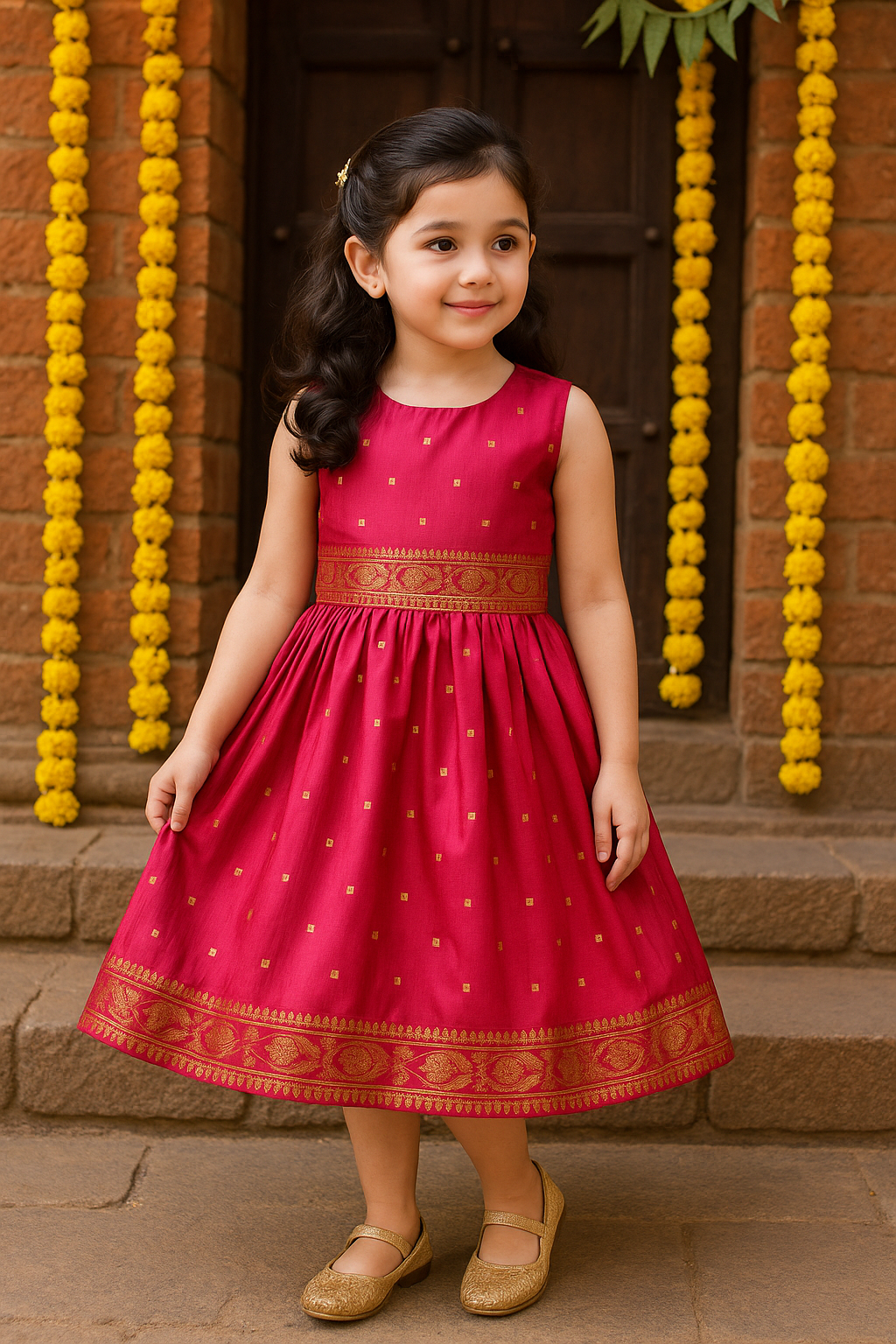 Buy Ethnic Dress for Girls | Baby Girls Wedding Dress & Frocks Online | Girls Pongal Dress