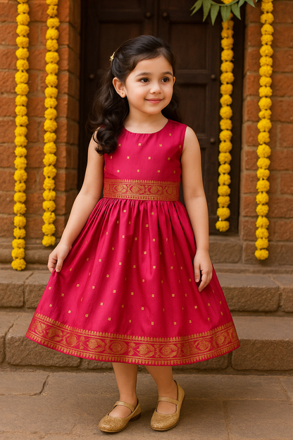 Buy Ethnic Dress for Girls | Baby Girls Wedding Dress & Frocks Online | Girls Pongal Dress