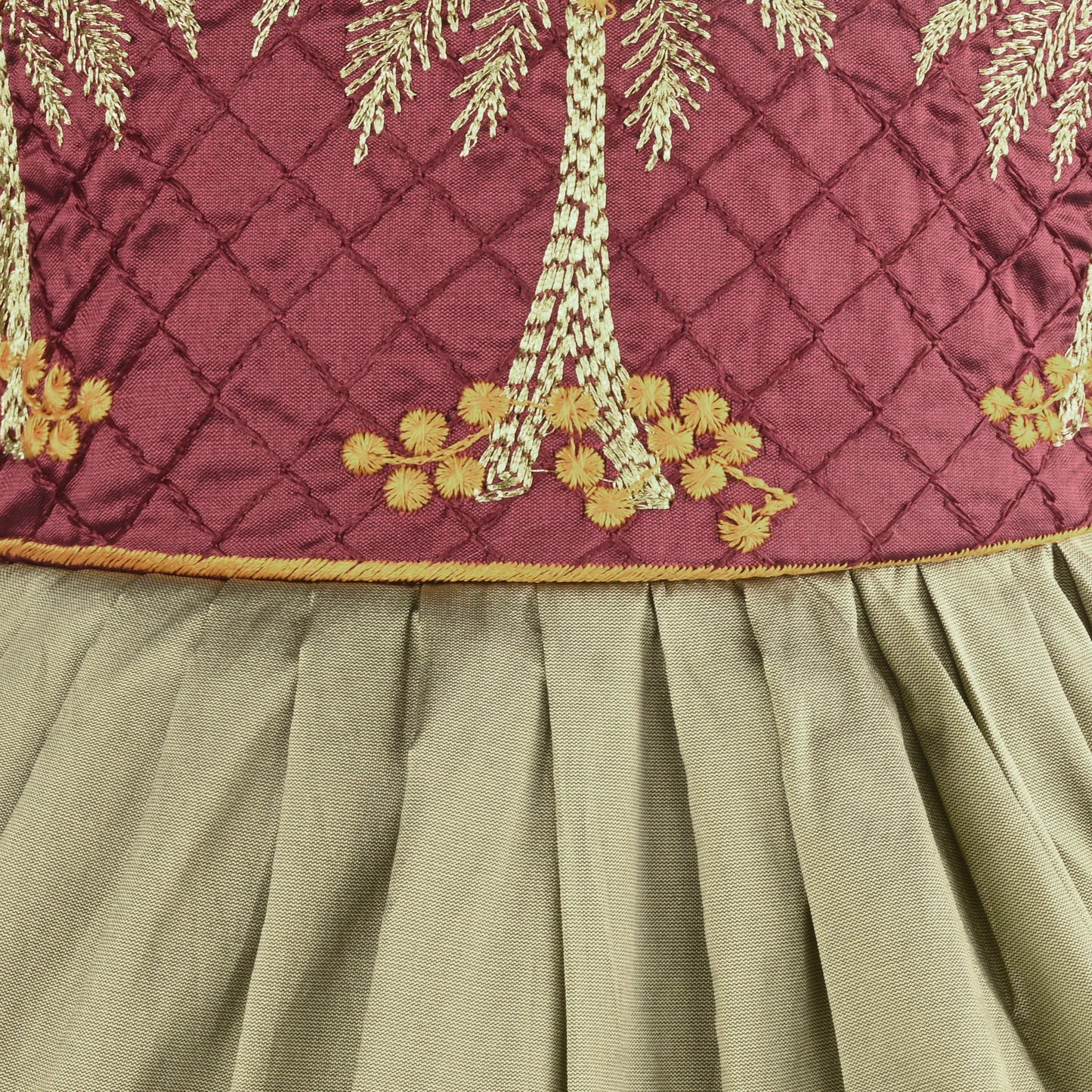 Baby Girls Silk Embroidered Ethnic Frock Dress