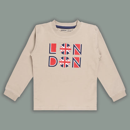 Boys Cotton Blend Full Sleeve Printed T-Shirt | Casual Wear for Kids