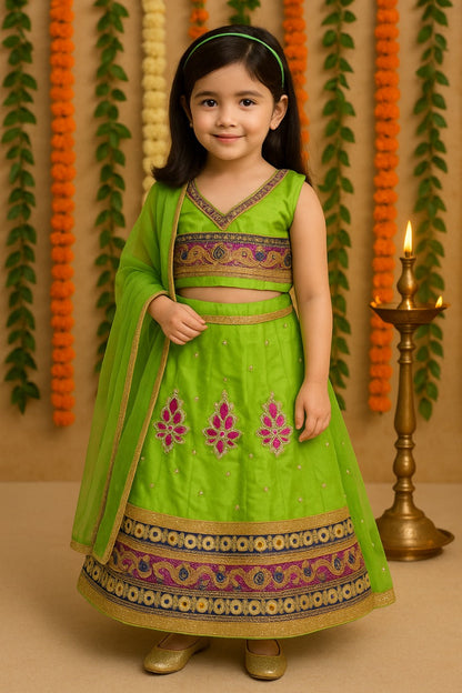 Girls Heavy Beads Work Ghaghara Choli