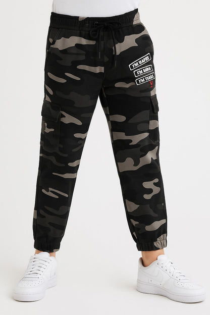 Boys Khaki Regular Fit Jogger Jeans
