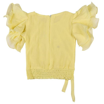 Cotton Clothing Set for Baby Girls | Girls Flower Detail Top & Short Set | Girls Clothing Set Online