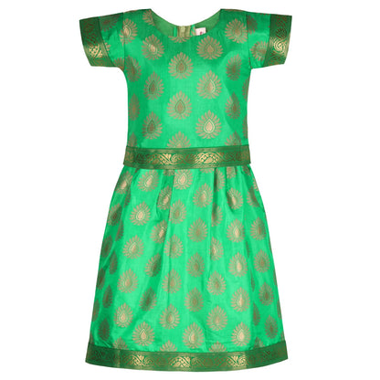 Buy Premium Baby Girls Silk Pattu Pavadai Dress Online