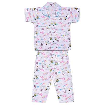 Unisex Printed Top and Bottom Pyjamas Night Dress