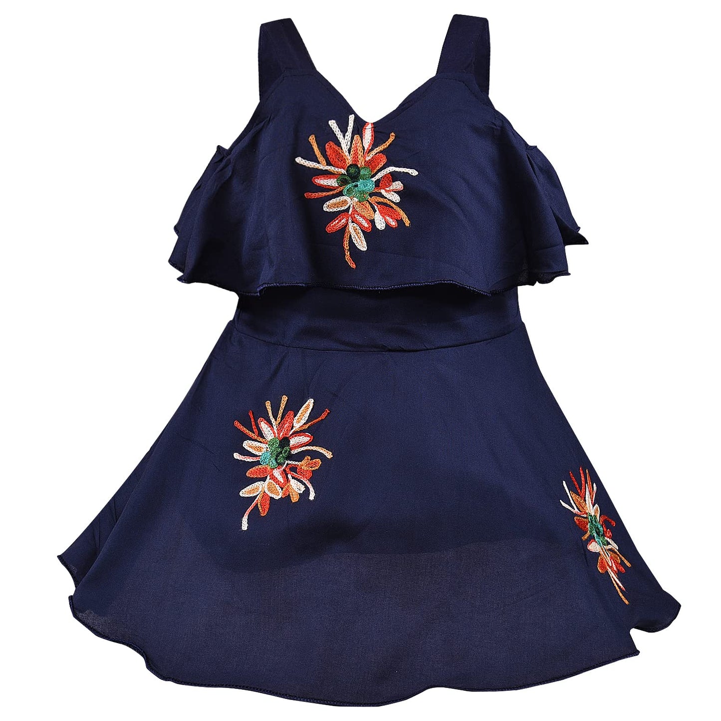 Baby Girls Grey Embroidered Overlay Dress