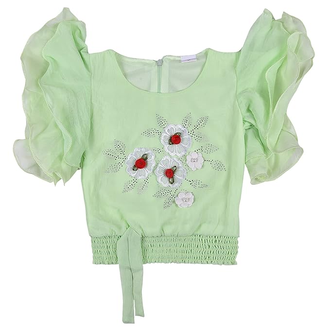Cotton Clothing Set for Baby Girls | Girls Flower Detail Top & Short Set | Girls Clothing Set Online