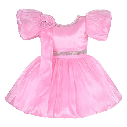 Rhinestone Floral Embellished Balloon Party Dress