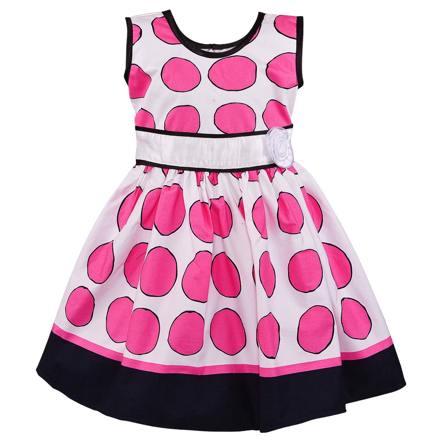 Girls Floral Print Strap Neck Dress