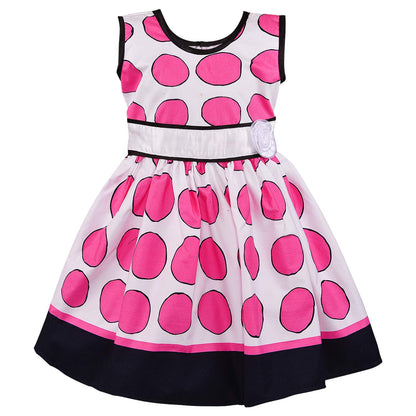 Girls Floral Print Strap Neck Dress