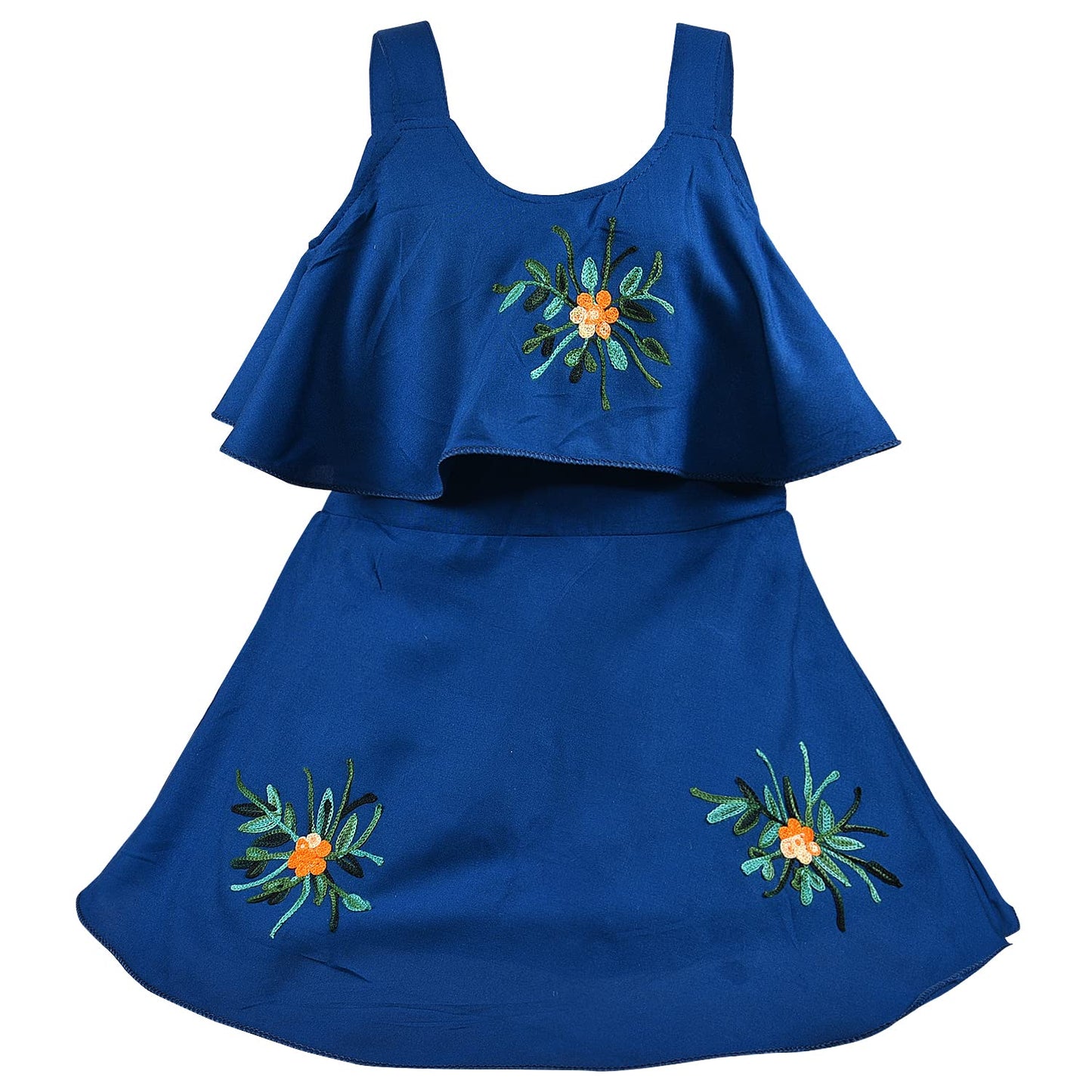 Baby Girls Grey Embroidered Overlay Dress