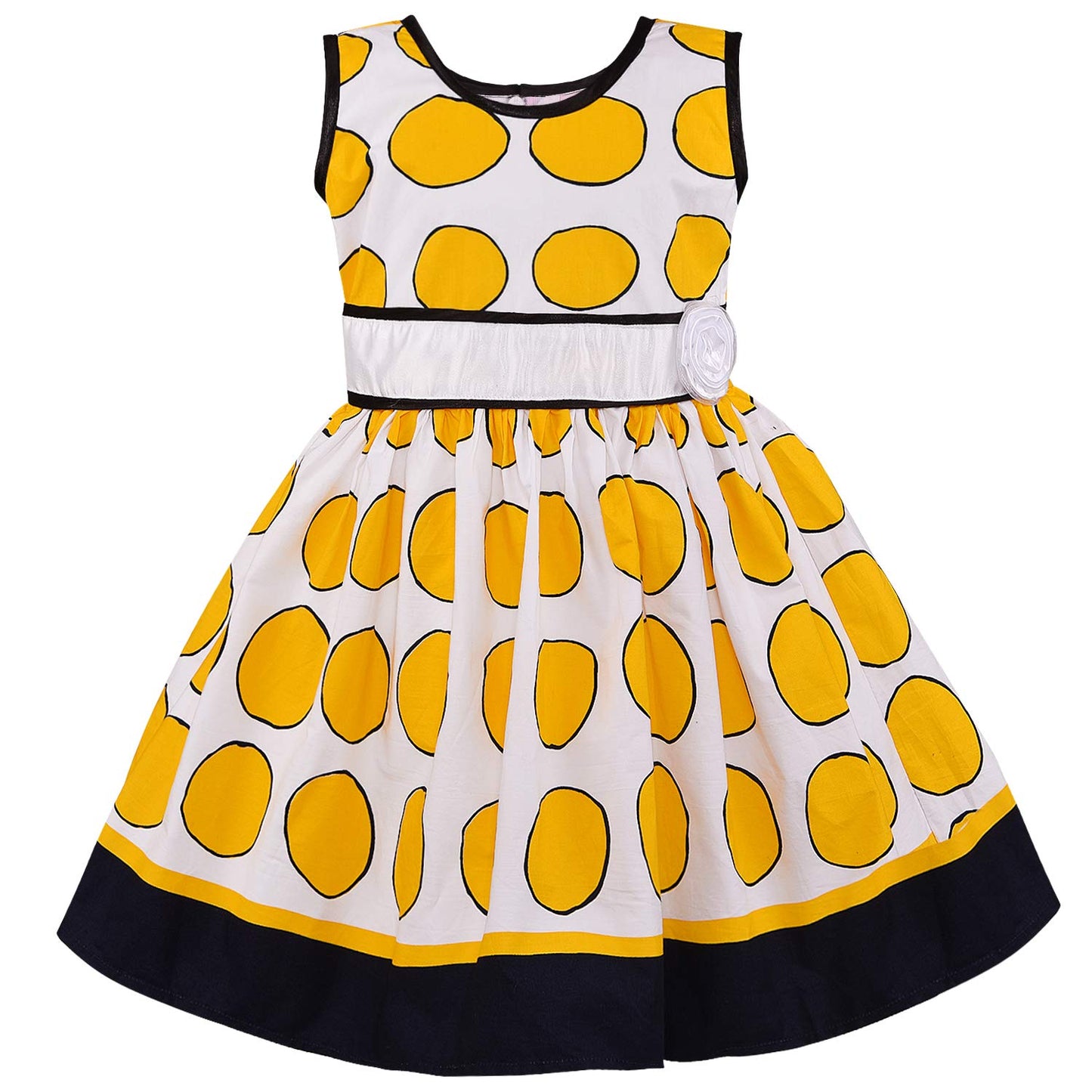 Girls Floral Print Strap Neck Dress
