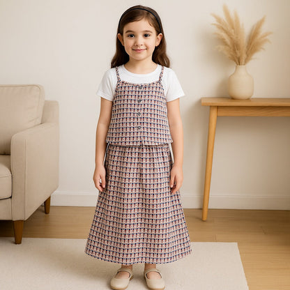 Girls Printed Short Sleeve T-Shirt and Dress