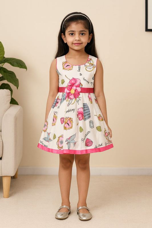 Girls A-line Floral Printed dress