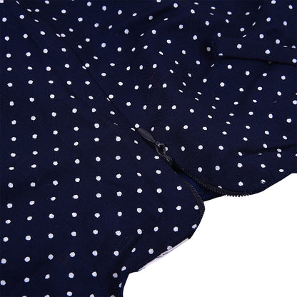 Girls Tie-Up Neck Polka Dots Printed Dress
