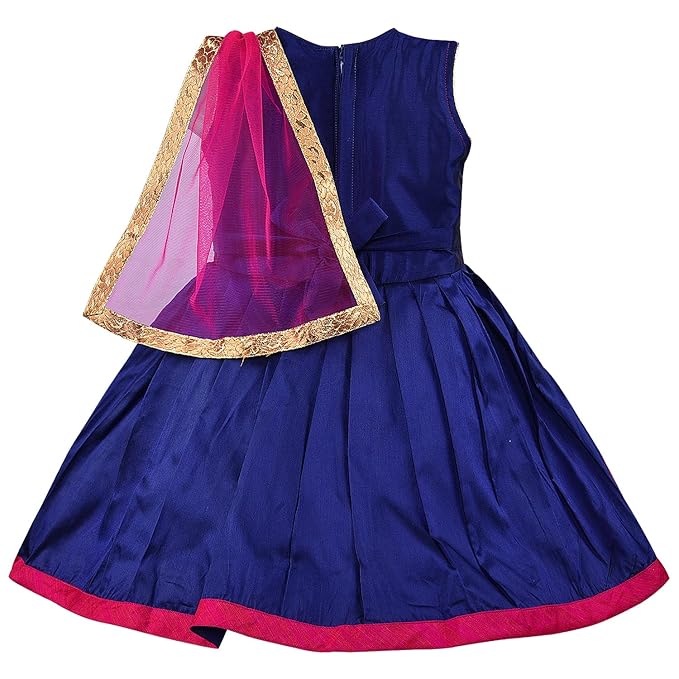 Girls Embroidered Ethnic Half saree dress