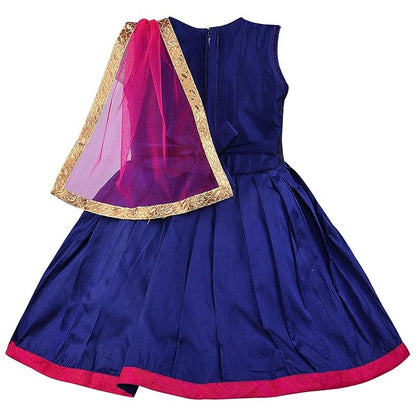 Girls Embroidered Ethnic Half saree dress