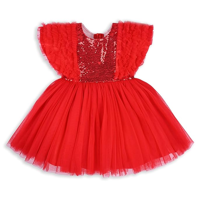 Girls Christmas Frocks Online | Red Party Wear Dresses for Baby Girls 2025