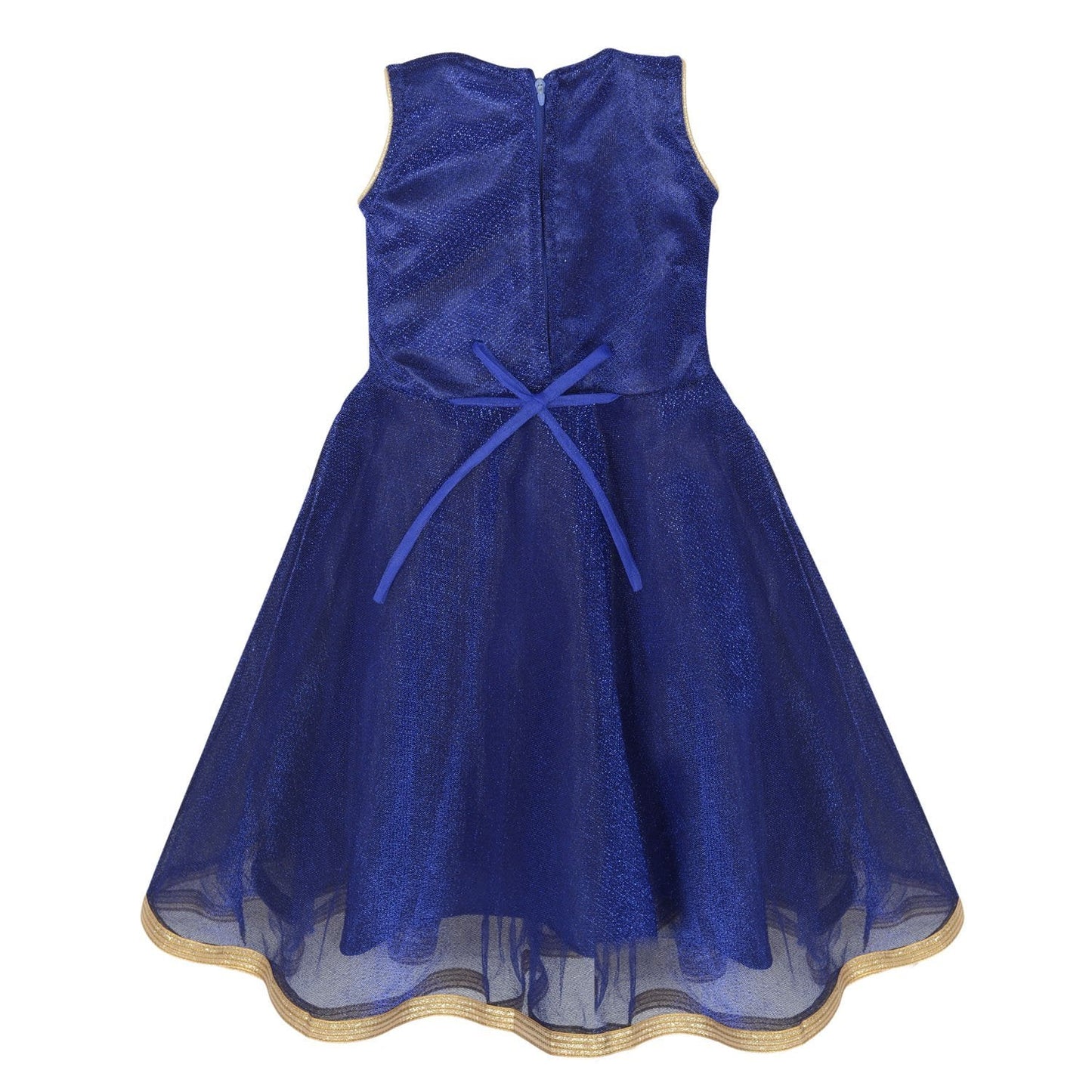 Girls Long Frock LF121blu -  Wish Karo Dresses
