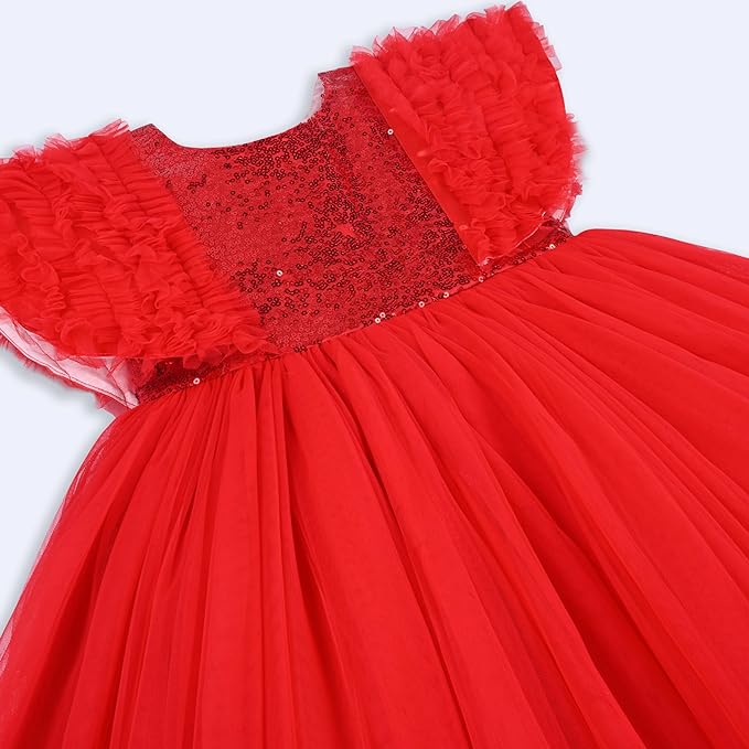 Girls Christmas Frocks Online | Red Party Wear Dresses for Baby Girls 2025