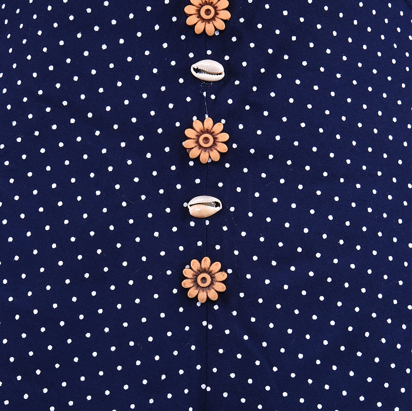Girls Tie-Up Neck Polka Dots Printed Dress