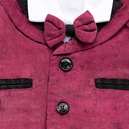 Boys Rompers With Bow-Tie