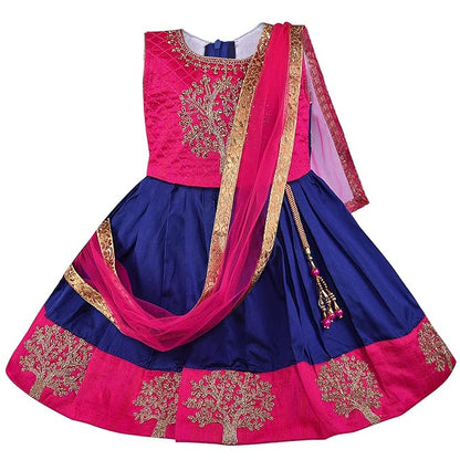 Girls Embroidered Ethnic Half saree dress