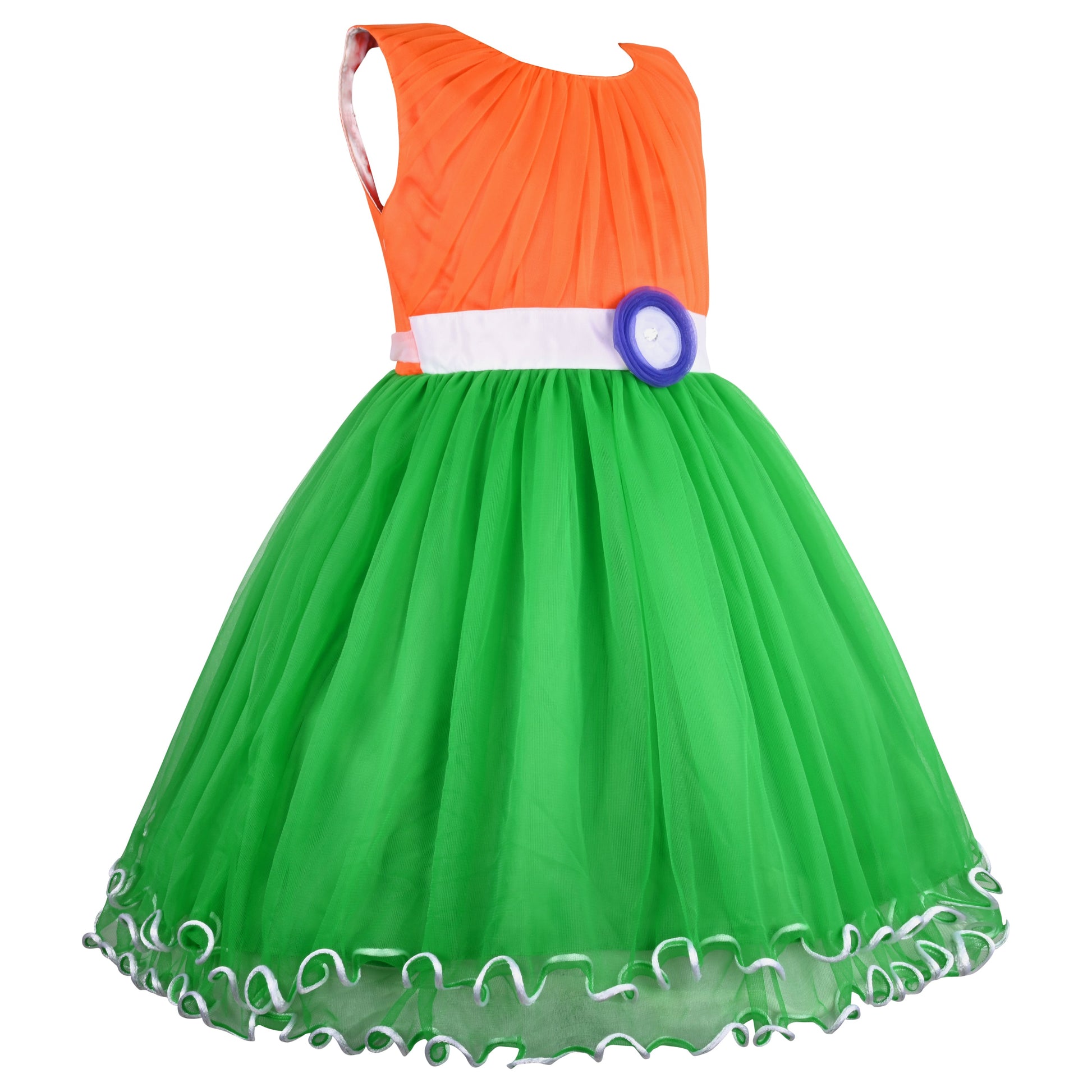 Baby Girls Indian Flag Dress Online| Girls Tri Color Dress| Tiranga Dress for Girl
