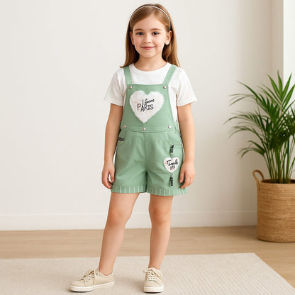 Girls Dungaree Set