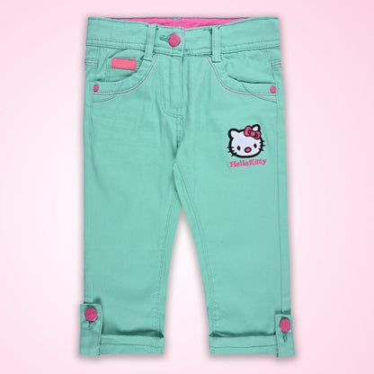 Girls 3/4th Embroidered Jeans
