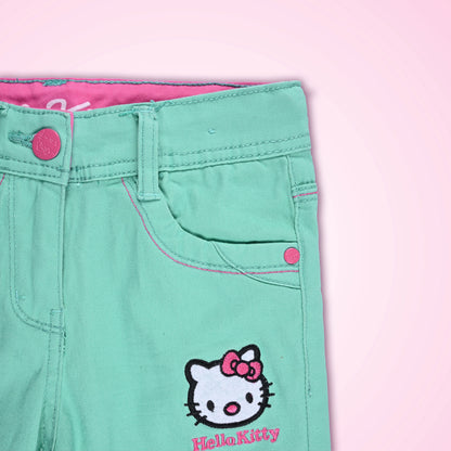 Girls 3/4th Embroidered Jeans