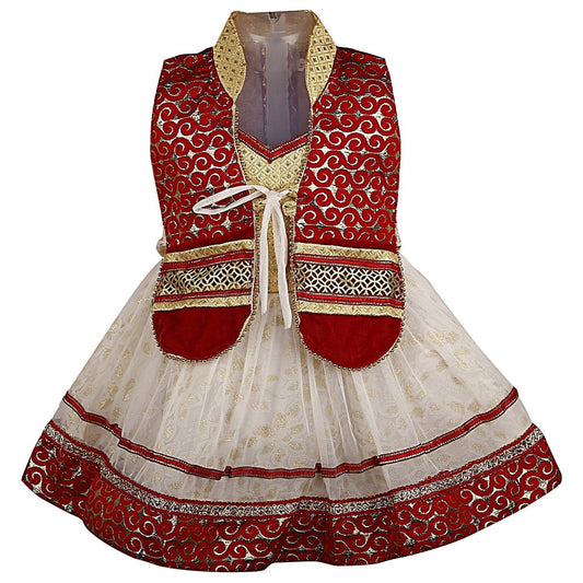 Baby Girls Party Wear Frock Dress Fr806rnw - Wish Karo Dresses