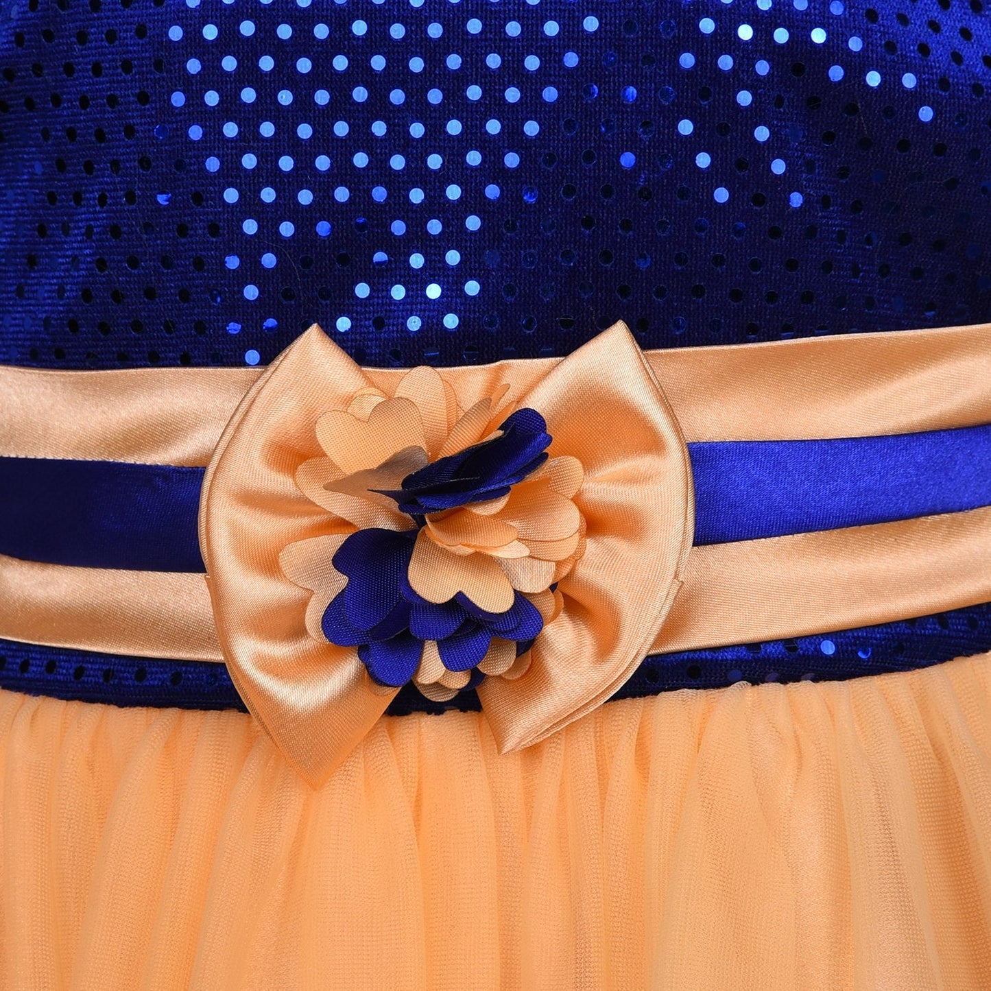 Baby Girls Party Wear Frock Dress DN fr130bge - Wish Karo Party Wear - frocks Party Wear - baby dress