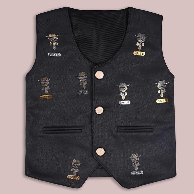 Jivzo Shirt With Waistcoat And Pant For Boys