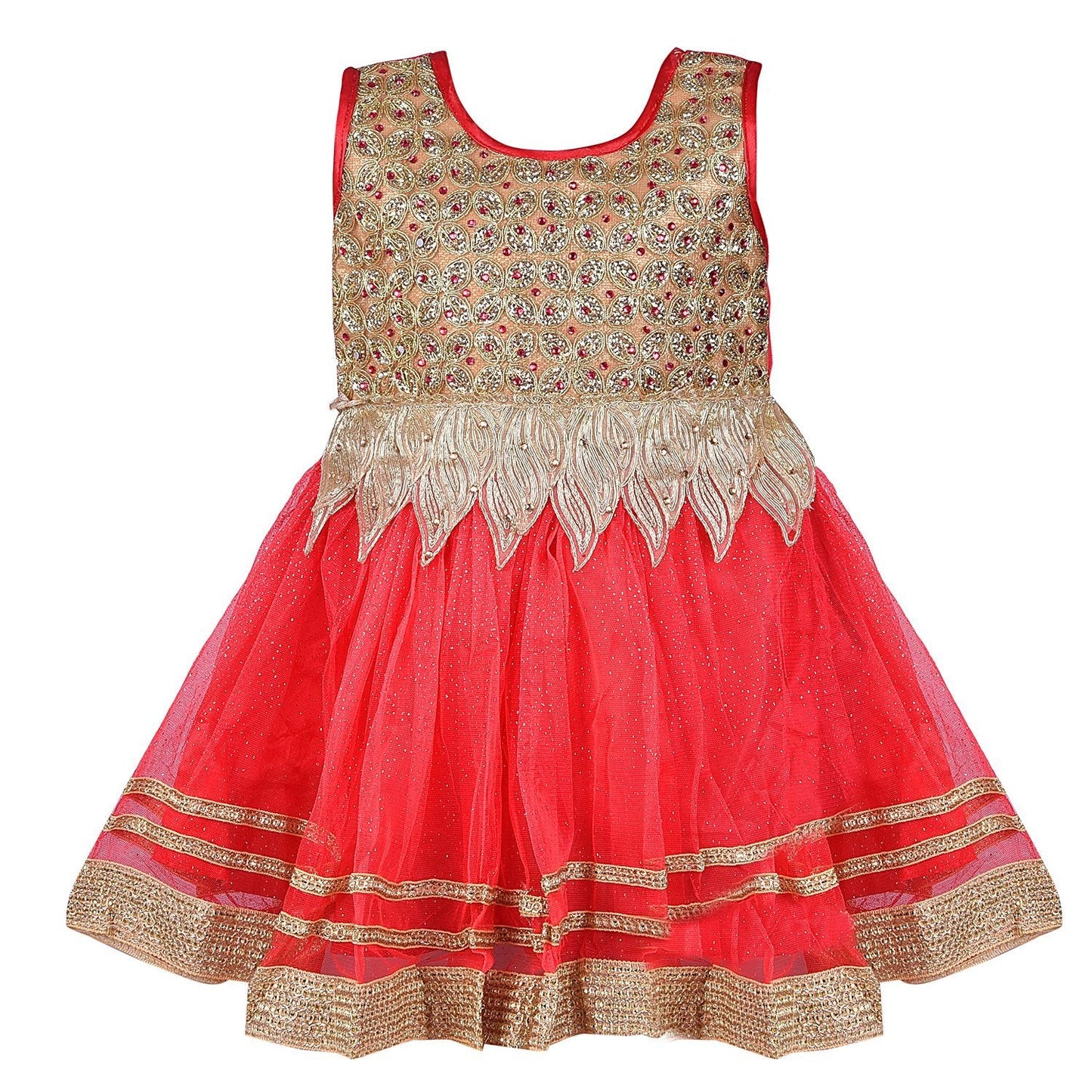Party wear Baby Girls Frock Dress fr1522rd -  Wish Karo Dresses