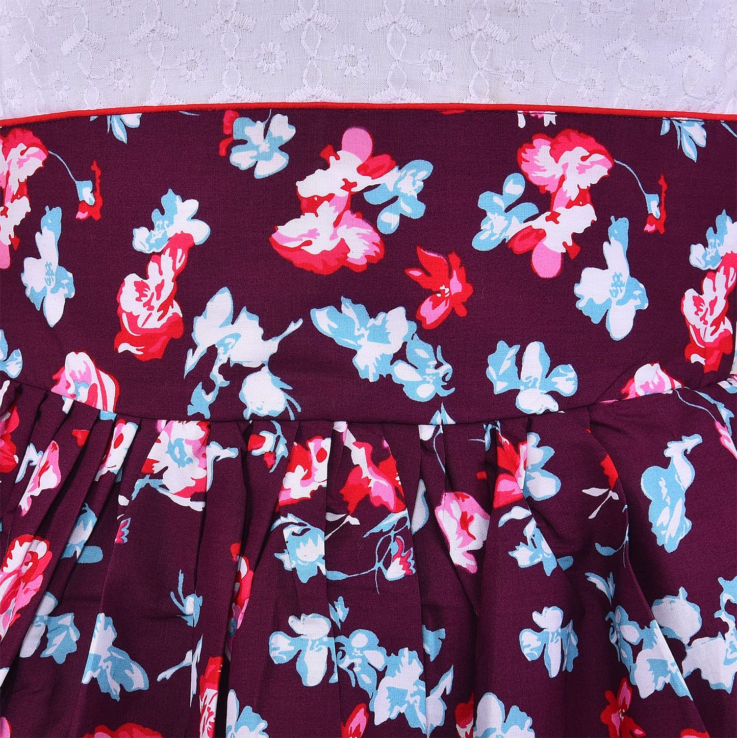 Girls Floral Printed Fit and Flare Dress Frock online | Cute Party Wear for Kids