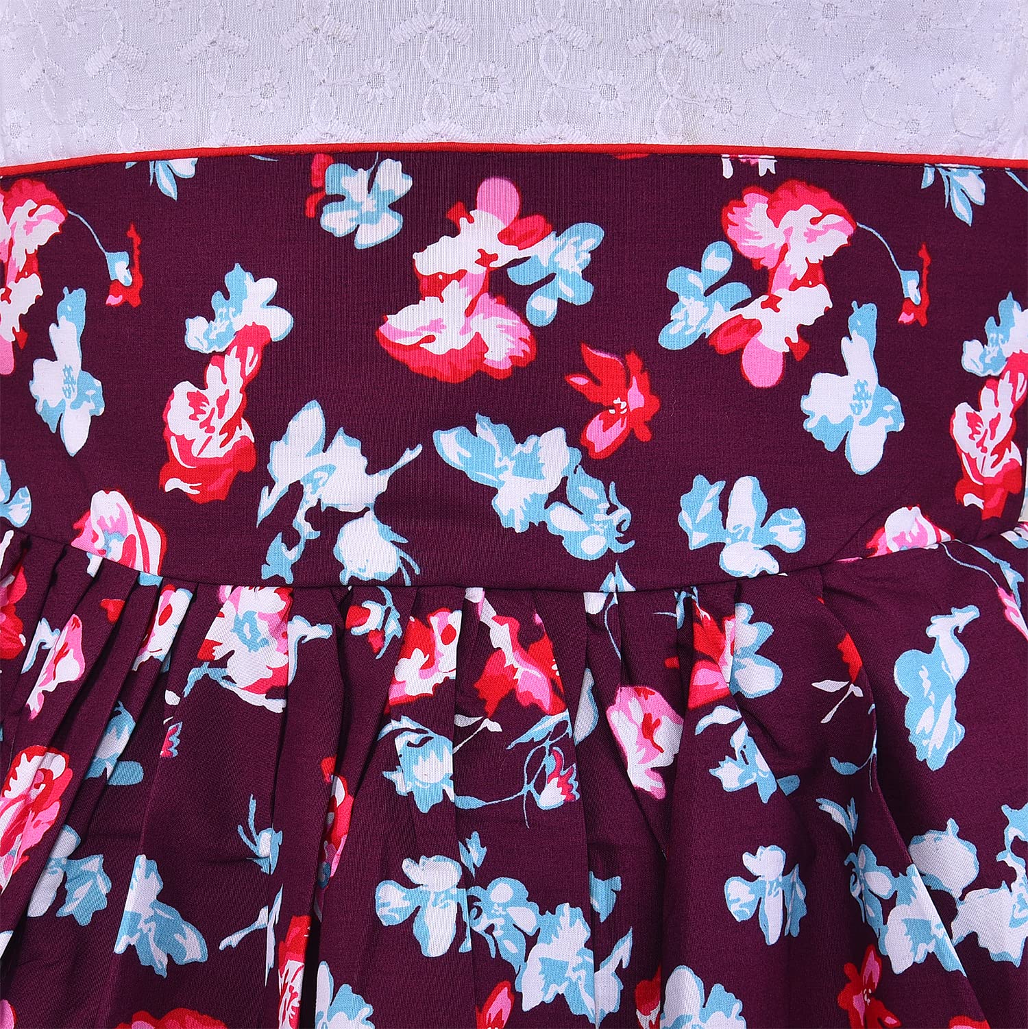 Girls Floral Printed Fit and Flare Dress Frock online | Cute Party Wear for Kids