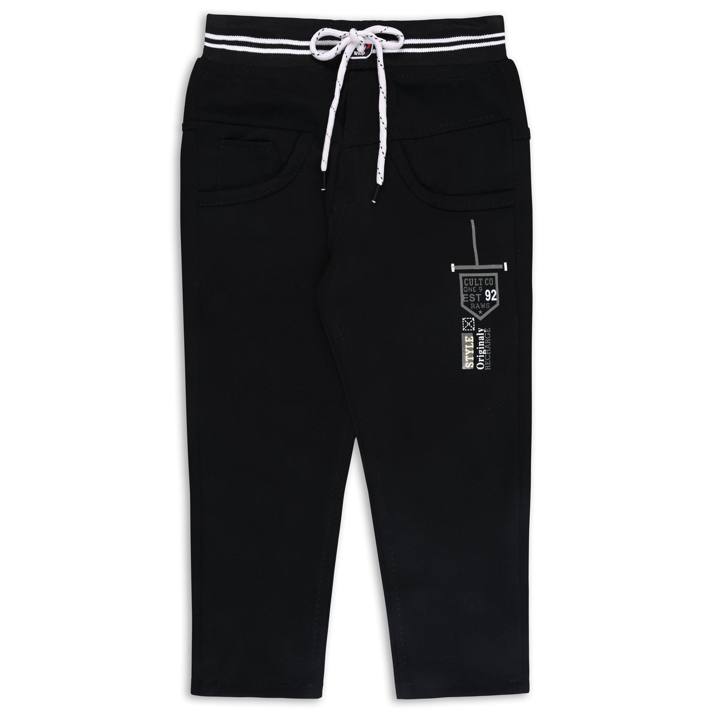Boys Printed Elastic Casual Trouser