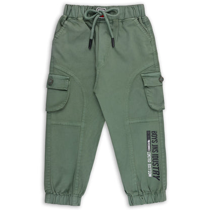 Boys Printed Elastic Cotton Cargo Trouser